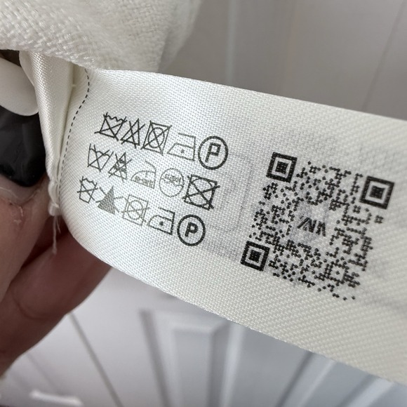 Zara SS24 ZW Collection Short Tweed Textured Structured Dress Ecru fringe  XL - Picture 9 of 9